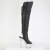 Pleaser BEJEWELED-3019MS-7 Cuissardes à plateforme Similicuir Strass Noir EU-39 / US-9