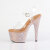 Pleaser BEJEWELED-708MS Sandales à plateforme Transparent Strass Or EU-41 / US-11