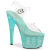 Pleaser BEJEWELED-708RRS Sandales à plateforme Transparent Strass Turquoise EU-42 / US-12