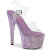Pleaser BEJEWELED-708RRS Sandales à plateforme Transparent Strass Lilas EU-39 / US-9