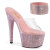 Pleaser BEJEWELED-712RS Mules à plateforme Transparent Strass Rose pastel EU-41 / US-11