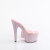 Pleaser BEJEWELED-712RS Mules à plateforme Transparent Strass Rose pastel EU-41 / US-11