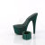 Pleaser BEJEWELED-712RS Mules à plateforme Transparent Strass Vert émeraude EU-38 / US-8
