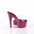 Pleaser BEJEWELED-712RS Mules à plateforme Transparent Strass Rose EU-37 / US-7