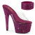 Pleaser BEJEWELED-712RS Mules à plateforme Transparent Strass Rose EU-38 / US-8