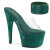 Pleaser BEJEWELED-712RS Mules à plateforme Transparent Strass Vert EU-42 / US-12