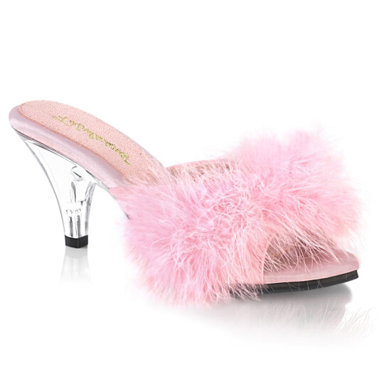 Fabulicious BELLE-301F Mules Transparent Similicuir Rose EU-35 / US-5