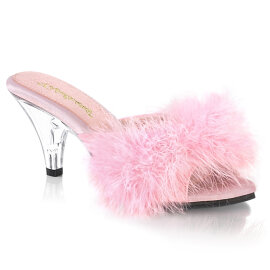 Fabulicious BELLE-301F Mules Transparent Similicuir Rose EU-39 / US-9