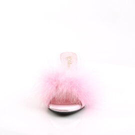 Fabulicious BELLE-301F Mules Transparent Similicuir Rose EU-39 / US-9