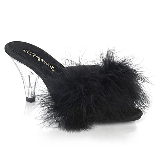Fabulicious BELLE-301F Mules Transparent Similicuir Noir EU-35 / US-5