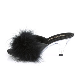 Fabulicious BELLE-301F Mules Transparent Similicuir Noir EU-35 / US-5