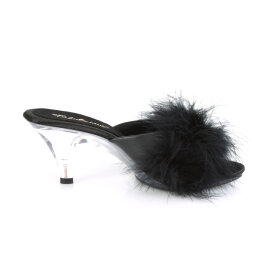Fabulicious BELLE-301F Mules Transparent Similicuir Noir EU-39 / US-9