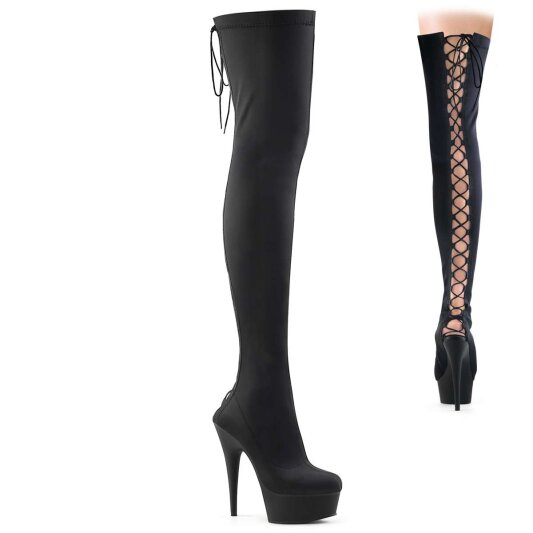 Pleaser Bottes cuissardes DELIGHT-3003 Noir EU-37/US-7