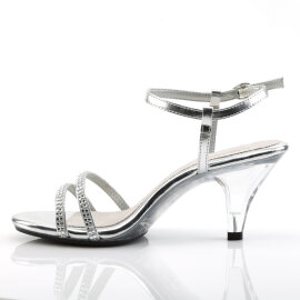 Fabulicious BELLE-316 Sandales Transparent Métallique Similicuir Argent EU-35 / US-5