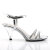 Fabulicious BELLE-316 Sandales Transparent Métallique Similicuir Argent EU-44 / US-14