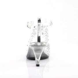 Fabulicious BELLE-330RS Sandales à plateforme Transparent Strass EU-40 / US-10