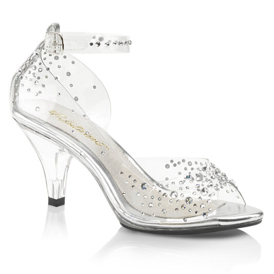 Fabulicious BELLE-330RS Sandales à plateforme Transparent Strass EU-41 / US-11