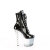 Pleaser BLISS-1020BC Bottines à plateforme Revêtement laqué Transparent Noir EU-35 / US-5