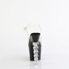 Pleaser BLISS-708 Sandales à plateforme Transparent Noir EU-39 / US-9