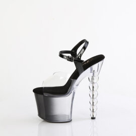 Pleaser BLISS-708-1BC Sandales à plateforme Transparent Noir EU-38 / US-8