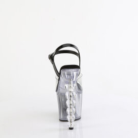 Pleaser BLISS-708-1BC Sandales à plateforme Transparent Noir EU-38 / US-8