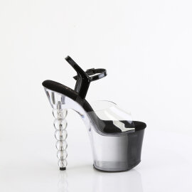 Pleaser BLISS-708-1BC Sandales à plateforme Transparent Noir EU-38 / US-8