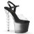 Pleaser BLISS-708-1BC Sandales à plateforme Transparent Noir EU-38 / US-8