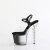 Pleaser BLISS-708-1BC Sandales à plateforme Transparent Noir EU-38 / US-8