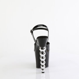 Pleaser BLISS-709 Sandales à plateforme Transparent Noir EU-37 / US-7