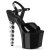 Pleaser BLISS-709 Sandales à plateforme Transparent Noir EU-37 / US-7