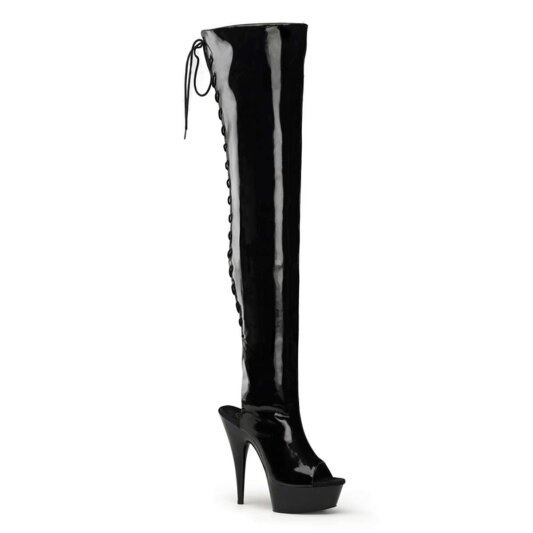 Pleaser Bottes cuissardes DELIGHT-3017 Noir EU-37/US-7