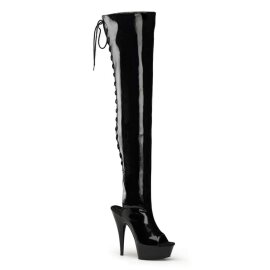 Pleaser Bottes cuissardes DELIGHT-3017 Noir EU-37/US-7