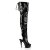Pleaser Bottes cuissardes DELIGHT-3017 Noir EU-37/US-7