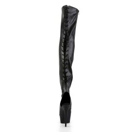 Pleaser Bottes cuissardes DELIGHT-3017 Noir EU-38/US-8