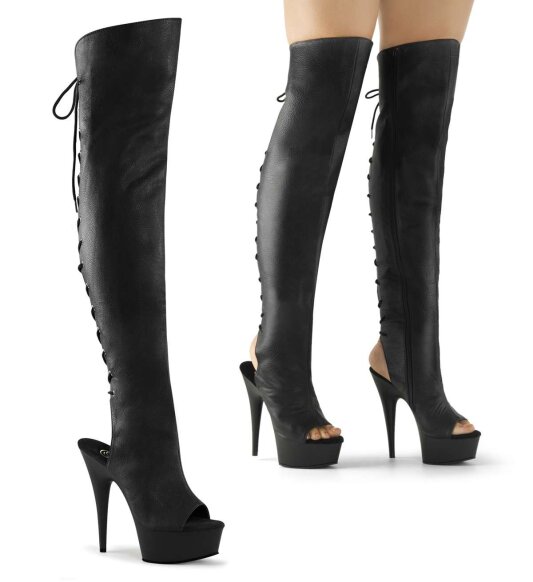 Pleaser Bottes cuissardes DELIGHT-3019 Noir EU-35/US-5