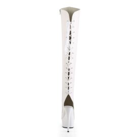 Pleaser Bottes cuissardes DELIGHT-3019 Blanc EU-41/US-11