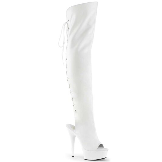 Pleaser Bottes cuissardes DELIGHT-3019 Blanc EU-37/US-7