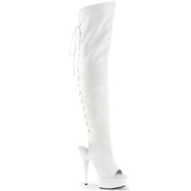 Pleaser Bottes cuissardes DELIGHT-3019 Blanc EU-37/US-7