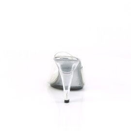 Fabulicious CARESS-401 Mules Transparent Argent EU-35 / US-5