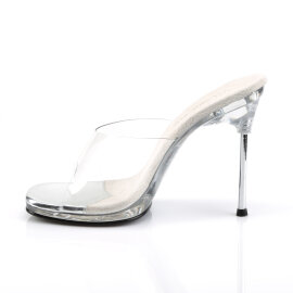 Fabulicious CHIC-01 Mules Transparent EU-40 / US-10