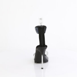 Fabulicious CHIC-42 Sandales Similicuir Transparent Strass Noir EU-37 / US-7