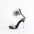 Fabulicious CHIC-47 Sandales Transparent Noir EU-35 / US-5