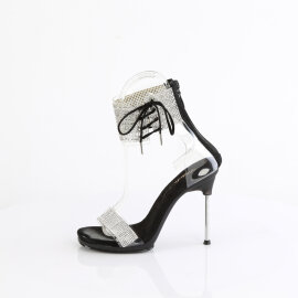 Fabulicious CHIC-47 Sandales Transparent Noir EU-38 / US-8