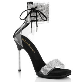 Fabulicious CHIC-47 Sandales Transparent Noir EU-39 / US-9