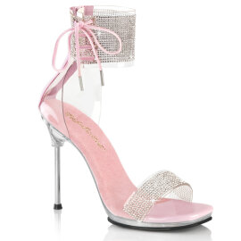 Fabulicious CHIC-47 Sandales Transparent Argent Rose pastel EU-39 / US-9