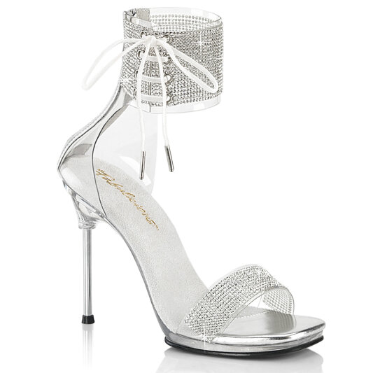 Fabulicious CHIC-47 Sandales Transparent Argent EU-39 / US-9