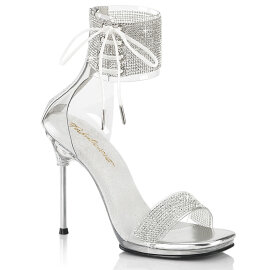 Fabulicious CHIC-47 Sandales Transparent Argent EU-37 / US-7