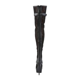 Pleaser Bottes cuissardes DELIGHT-3025ML Noir EU-35/US-5