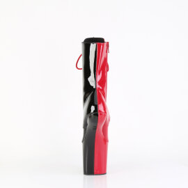 Pleaser CRAZE-1040TT Bottes genoux à plateforme Revêtement laqué Noir Rouge EU-36 / US-6