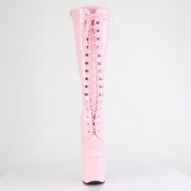 Pleaser CRAZE-2023 Bottes genoux à plateforme Revêtement laqué Rose EU-37 / US-7